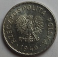 1 zł złoty 1949 aluminium menniczy mennicza PROOF LIKE
