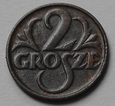 2 gr. grosze 1932 II RP patyna BN