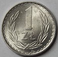 1 zł złoty 1982 menniczy mennicza IDEAŁ CIENKA DATA RRR