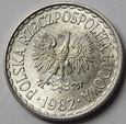 1 zł złoty 1982 menniczy mennicza IDEAŁ CIENKA DATA RRR