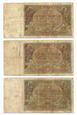 10 zł 1926, zestaw 3 banknotów Nr 9499