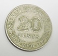 MALAJE  BRYTYJSKIE 20 cents 1950-