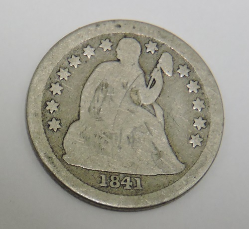 USA dime 10 cents 1841O Liberty Seated