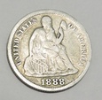 USA dime 10 cents 1888 Liberty Seated
