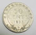 KANADA Nowa Fundlandia 50 cents 1917C