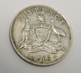 AUSTRALIA  6 pence 1963