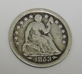 USA half dime 1853 Liberty Seated