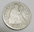 USA quarter 25 cents 1857 Liberty Seated