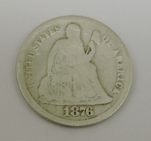 USA dime 10 cents 1876 Liberty Seated