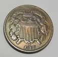 USA 2 cents 1867