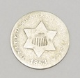 USA 3 cents 1853