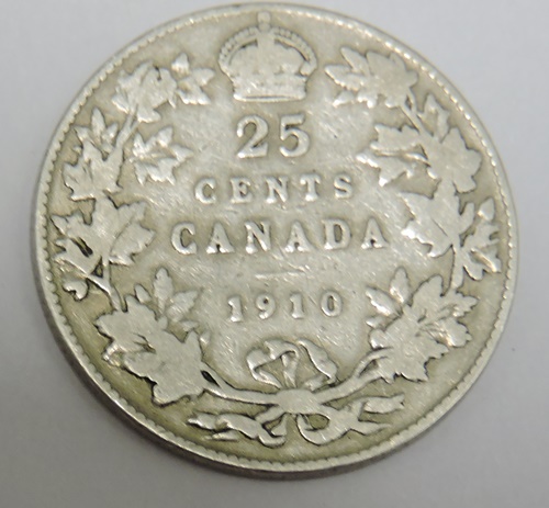 KANADA 25 cents 1910