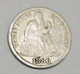 USA dime 10 cents 1886 Liberty Seated