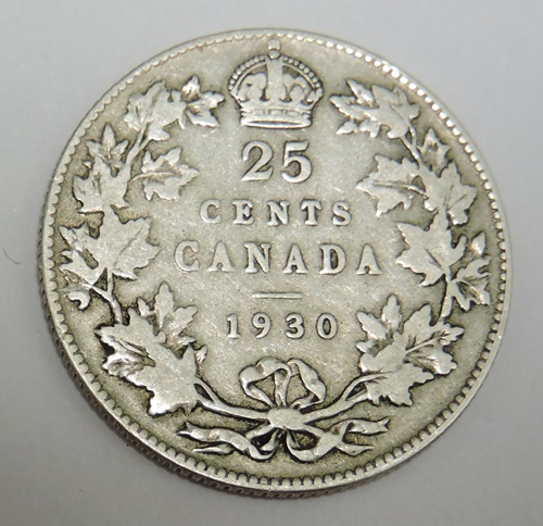 KANADA 25 cents 1930