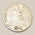 USA dime 10 cents 1886 Liberty Seated