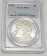 USA 1 Dollar 1887 Morgan PCGS MS 63