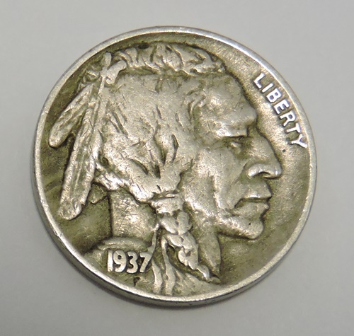 USA 5 cents 1937D Buffalo