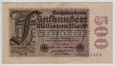 Niemcy 500 milionów marek 1923 seria CD-34 8-cyfrowy
