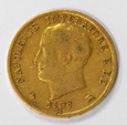 Włochy 20 lirów 1809 M Napoleon I Mediolan złoto