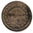 Francja I Republika 1 decime 1797 (LAN 5)