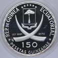 Gwinea Równikowa 150 pesetas 1970 Rzym srebro