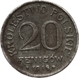 20 PF 1918 ROK KRÓLESTWO POLSKIE st.2/2+