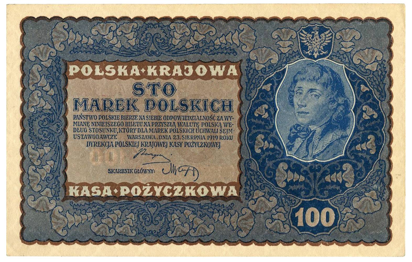 100 marek 1919 - IJ SERJA I -
