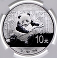 Chiny, 10 yuan 2014, Panda, NGC MS70
