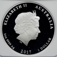 Australia, 1 dolar 2017, Lunar II, Rok Koguta, NGC PF70