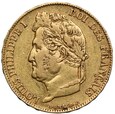 Francja, Filip I, 20 franków 1837 W, Lille