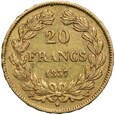 Francja, Filip I, 20 franków 1837 W, Lille