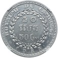 Kambodża, 50 centimes 1953 PRÓBA - ESSAI, NGC MS66