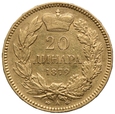 Serbia, Milan IV, 20 dinarów 1879 A