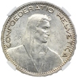 Szwajcaria, 5 franków 1923 B, NGC UNC DETAILS 