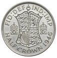 Wielka Brytania, ½ korony 1946
