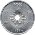 Laos, 20 centów 1952 PRÓBA - ESSAI - PIEFORT, NGC MS64
