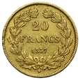 Francja Filip I, 20 franków 1837 W