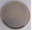 5 FRANKÓW 1987 SZWAJCARIA  Urodziny Le Corbusier'a **Q48**