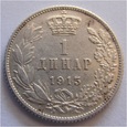 1 DINAR 1915 PIOTR I Królestwo Serbii 1882 - 1917 *K44*