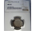 2 ZŁOTE 1933 GŁOWA KOBIETY  NGC MS 61