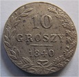 Królestwo Kongresowe 10 Groszy 1840 MW **Q60**