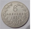 6 KRAJCARÓW 1831 Księstwo Nassau 1806 - 1866 *D08*