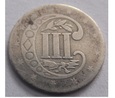 1854 USA Three Cent Silver - 3 CENTY *Q46*