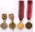 PRL. Miniaturki Krzyży Zasługi, zestaw 4 sztuk
