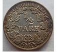 1/2 MARKI 1911 A   Cesarstwo Niemieckie 1871-1922