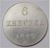 6 KRAJCARÓW 1849 Cesarstwo Austrii - PRAGA **D09**