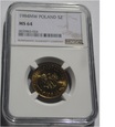 5 ZŁOTYCH 1984 NGC MS 64 MOSIĄDZ  