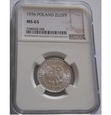 1 ZŁOTY 1976 NGC MS 65 ALUMINIUM