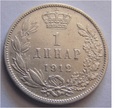 1 DINAR 1912 PIOTR I Królestwo Serbii 1882 - 1917  *A16**