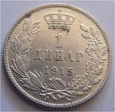1 DINAR 1915 PIOTR I Królestwo Serbii 1882 - 1917 *A8*